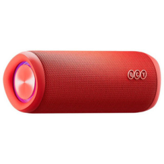 QCY SP7 Red -  Portable Bluetooth Speaker w Stereo Sound 40W, Mic for Calls, RGB Light Show
